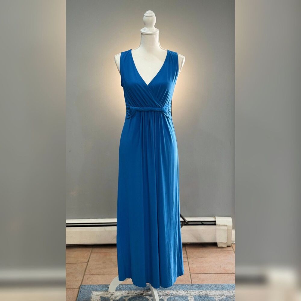 Blue NY Collection Sleeveless Maxi Dress Size S EUC